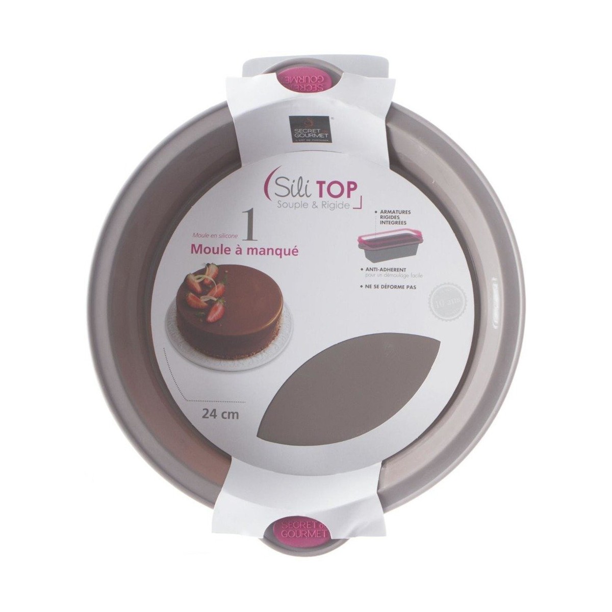 Formă de Silicon cu Mâner Secret de Gourmet Maro Silicon 24 cm